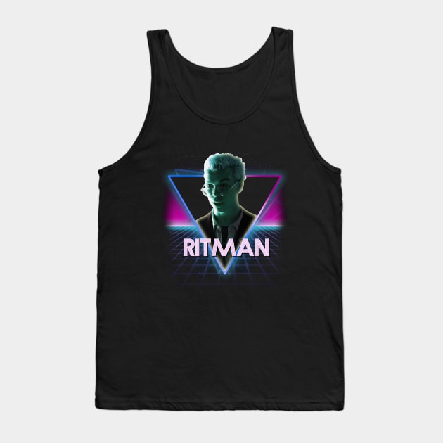 Black Mirror Bandersnatch Colin Ritman Retro 80s Neon Landscape Tank Top by Bevatron